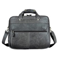 Mężczyźni Oil woskowa skóra w starym stylu walizka biznesowa Laptop teczka na dokumenty moda Attache torba Tote Portfolio 7146 3